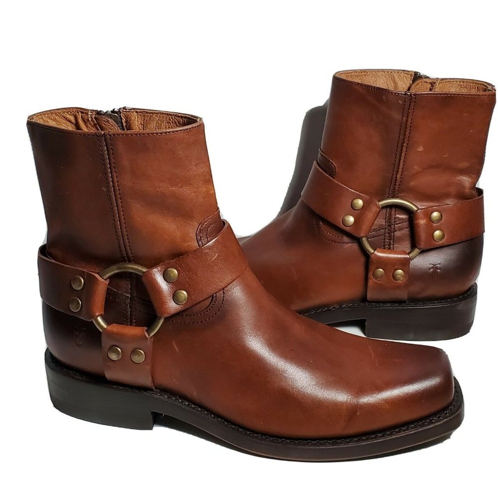 Frye Women boots ankle Ryder Harness Caramel brown